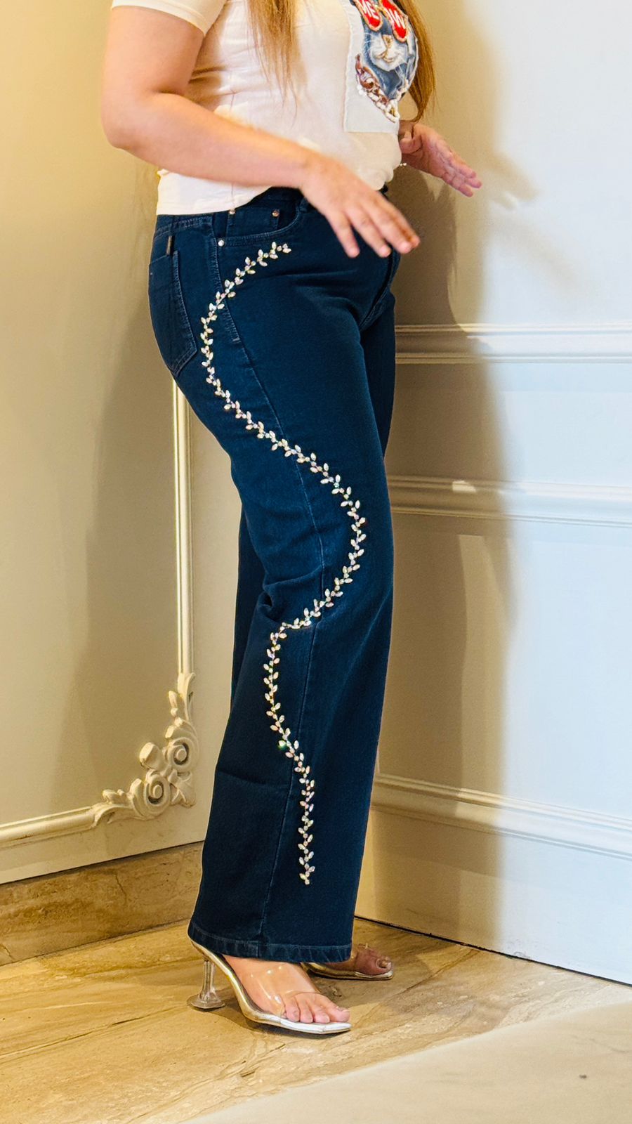 Denim Luxe Jeans- Navy, Blue